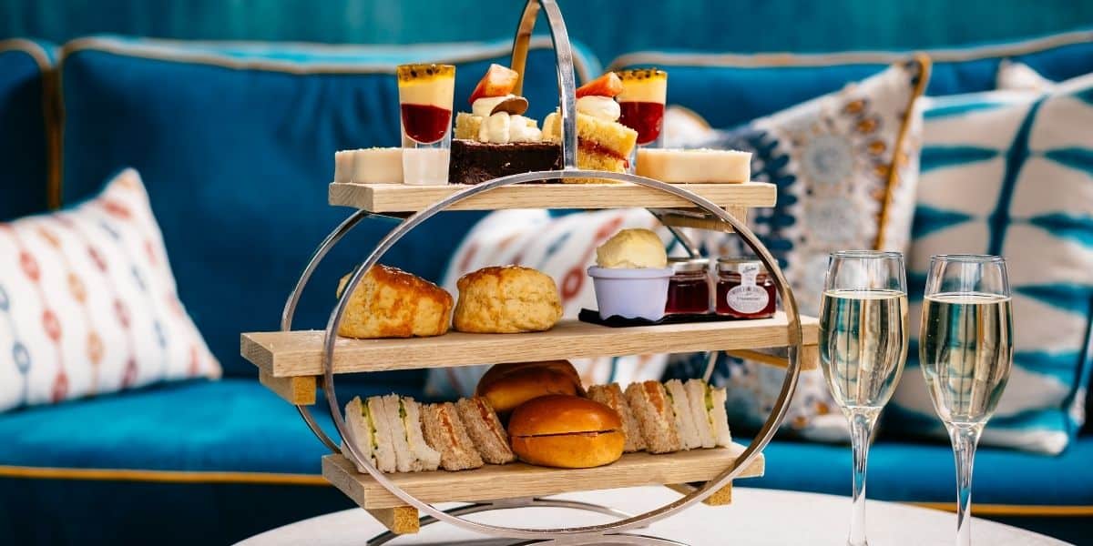 whats-on-in-cornwall-this-may-2021-greenbank-hotel-champagne-afternoon-tea-terrace