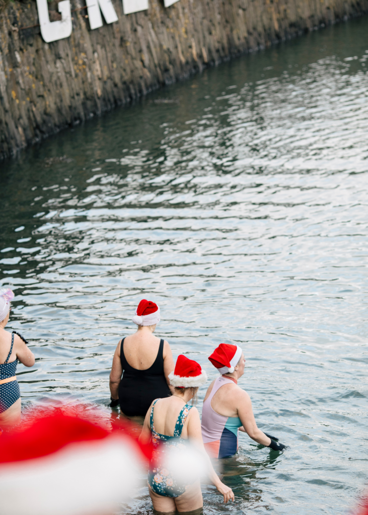 Christmas swim in Falmouth