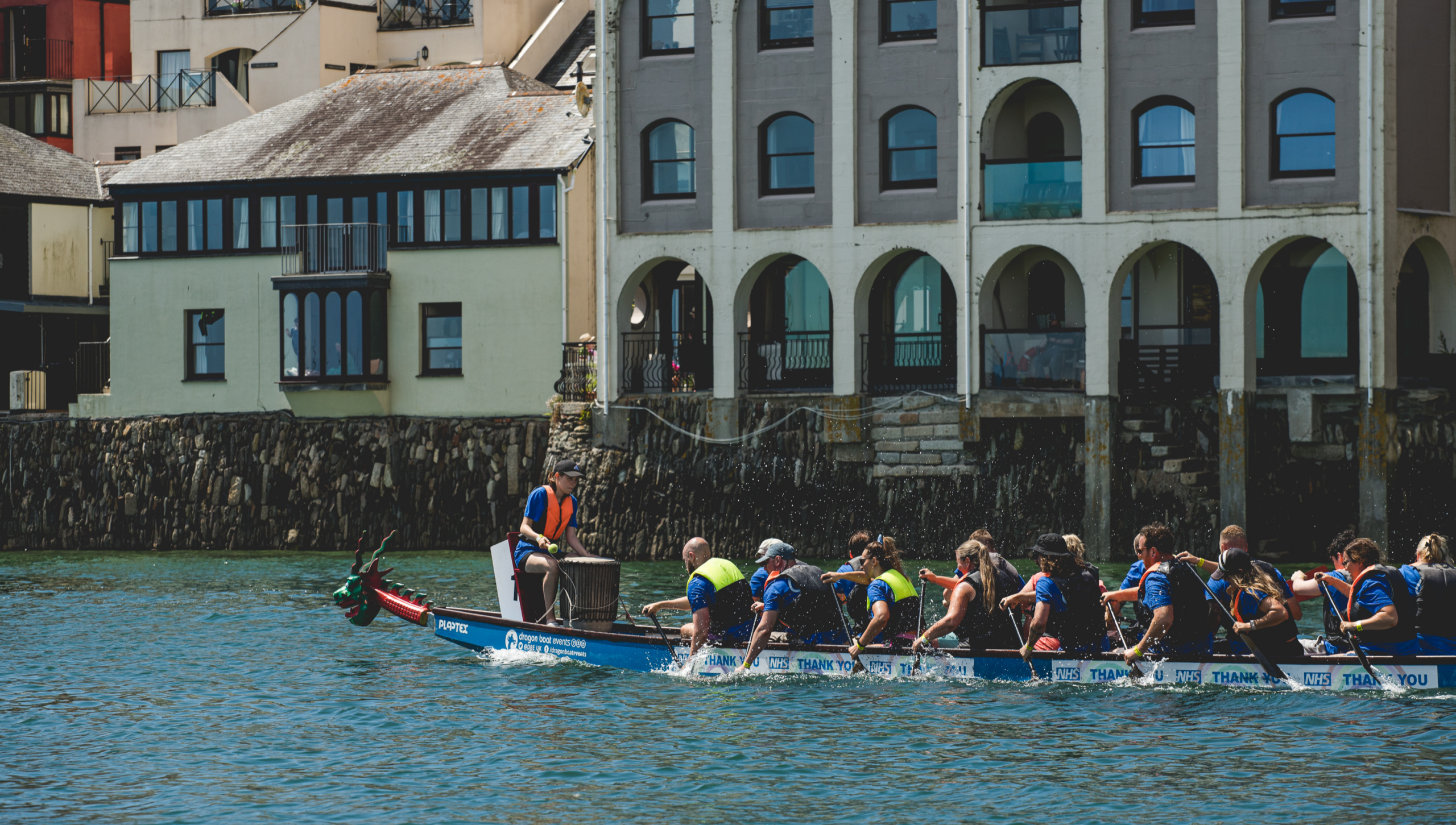 Dragon-Boat-Race-in-Falmouth-harbour-views